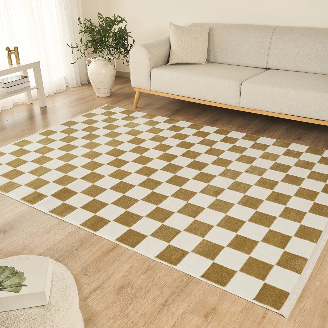 Kaşmir Halı 7/24 Sahara Softline Elen Gold 120x180 cm - Karaca Karaca 2 Al 1 Öde