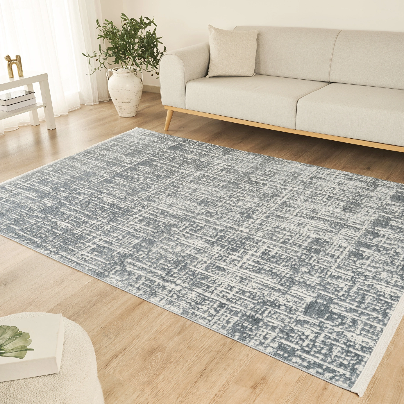 Kaşmir Halı 7/24 Sahara Softline Nest Blue ﻿160x230 cm - Karaca 2 Al 1 Öde