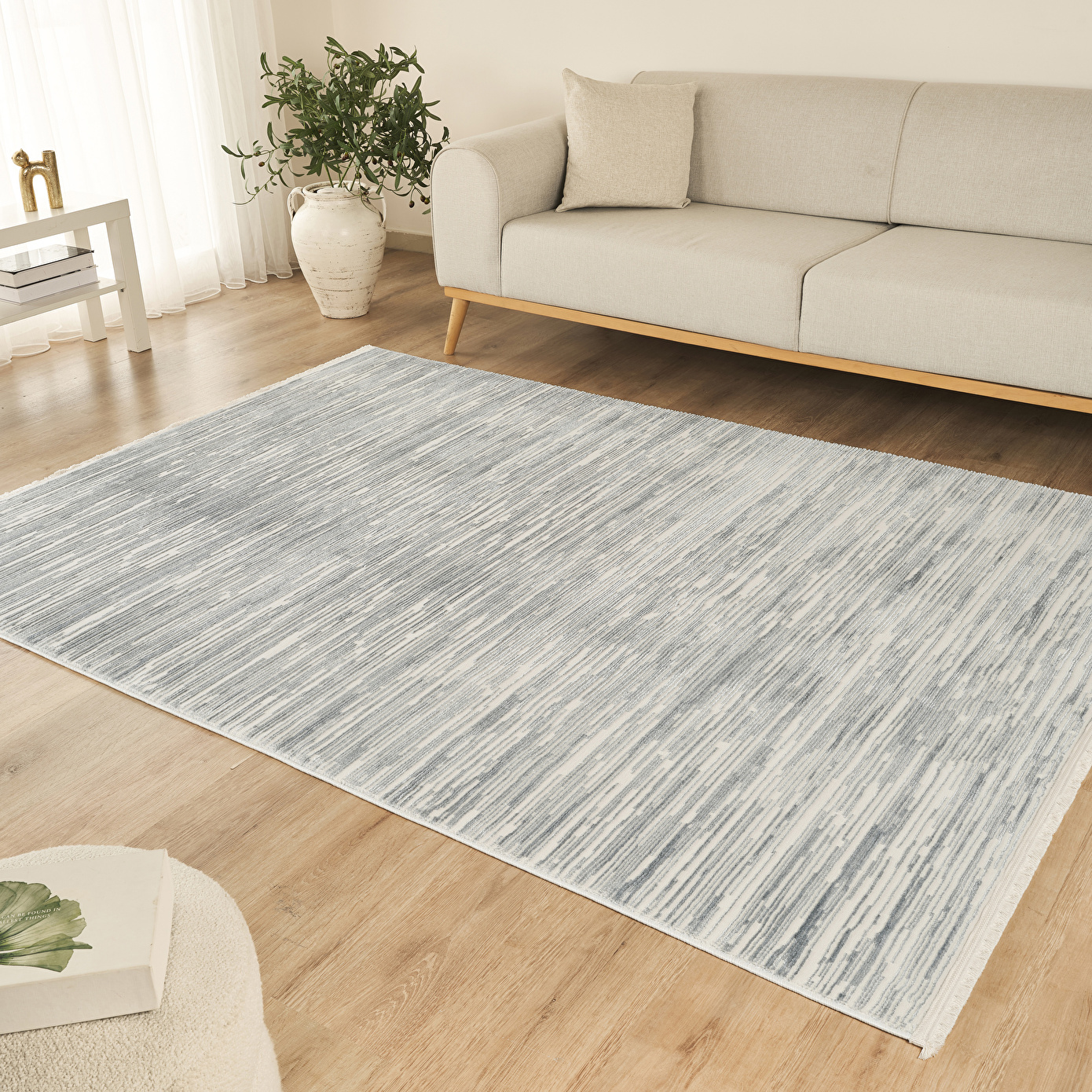 Kaşmir Halı 7/24 Sahara Sofline Noya Blue 160x230 cm - Karaca Karaca 2 Al 1 Öde