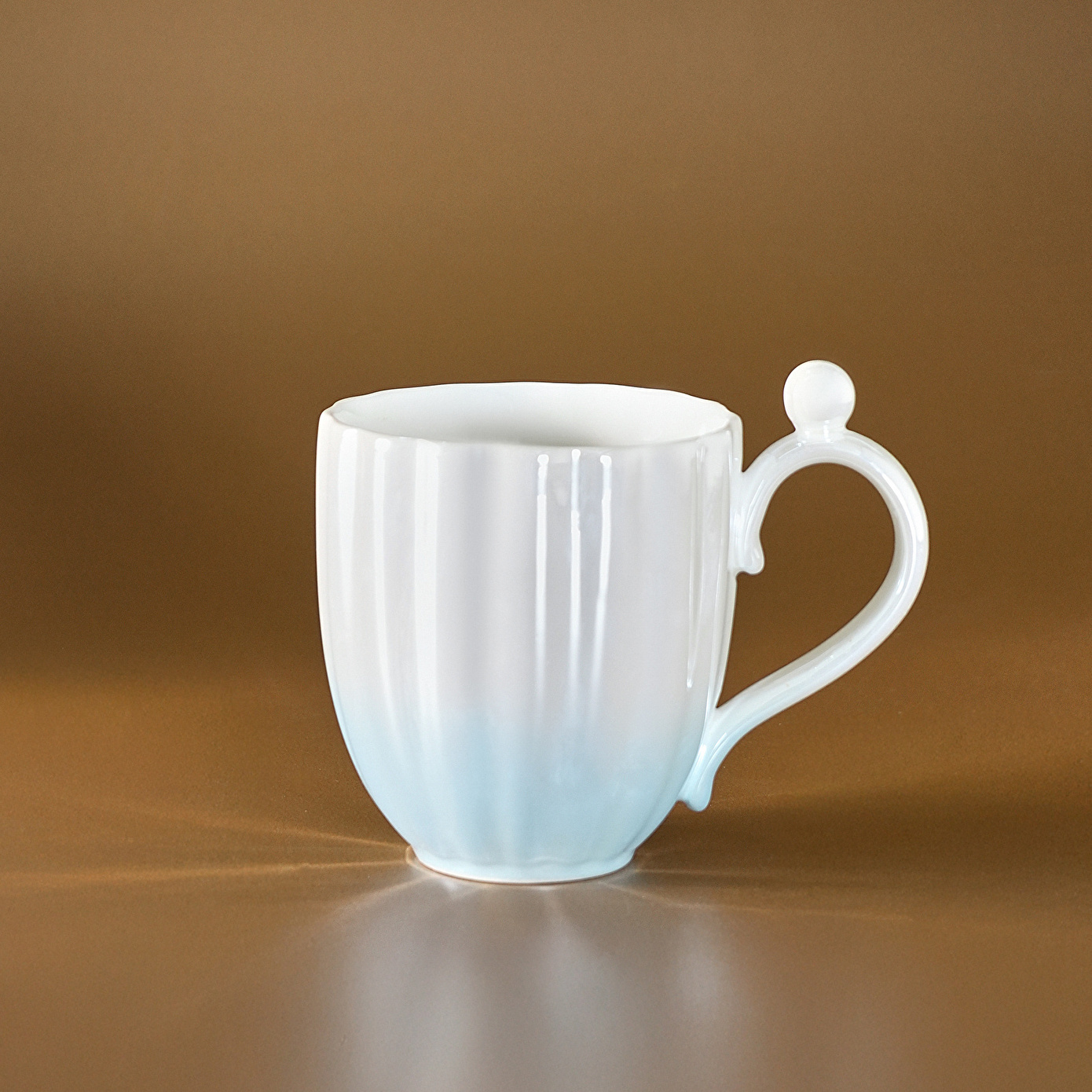 Karaca Shell Lüsterli Mavi Mug 380 ml - Karaca 2 Al 1 Öde