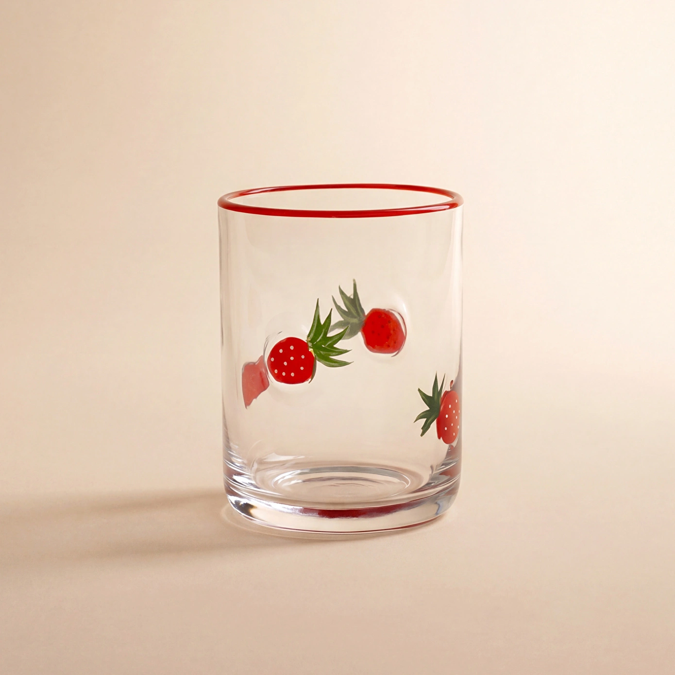 Karaca Strawberry Meşrubat Bardağı 420 ml Kırmızı - Karaca Karaca 2 Al 1 Öde