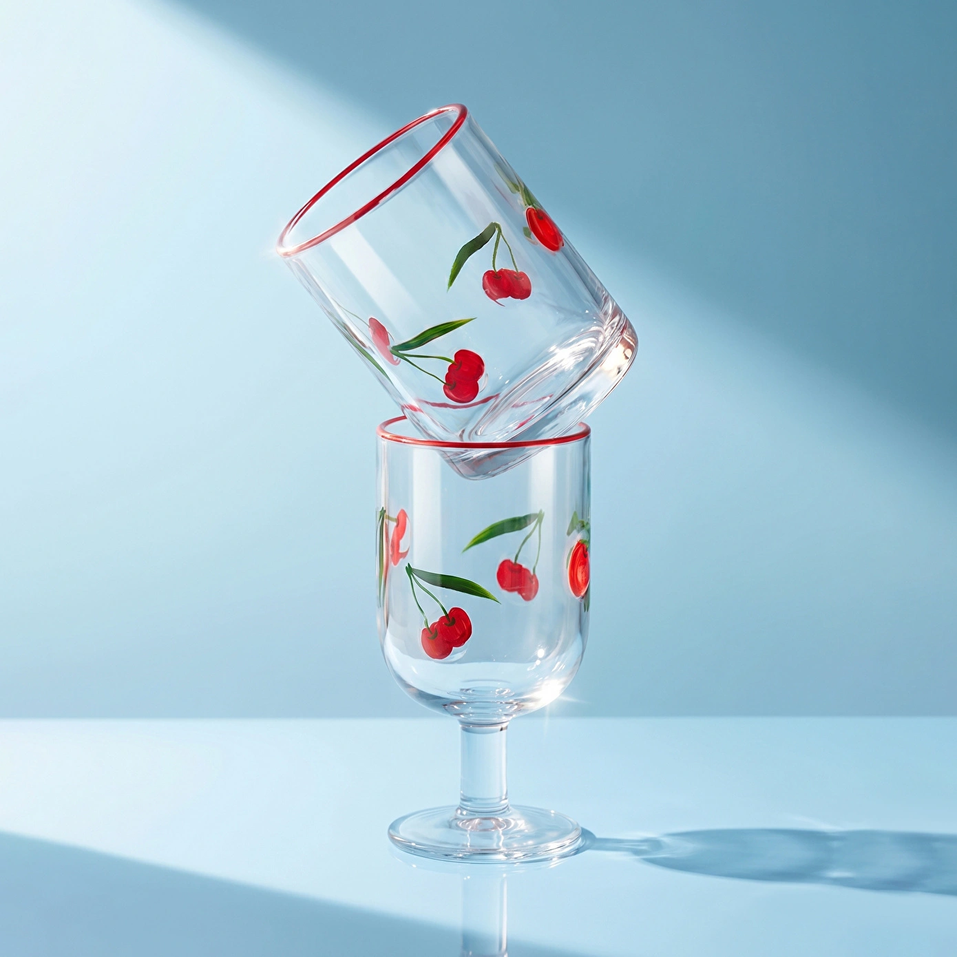 Karaca Cherry Meşrubat Bardağı 420 ml Kırmızı - Karaca Karaca 2 Al 1 Öde