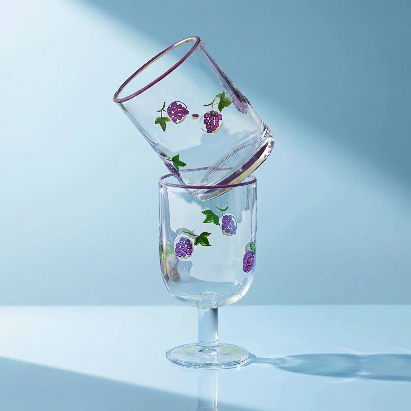 Karaca Grape Meşrubat Bardağı 420 ml Mor - Karaca 2 Al 1 Öde