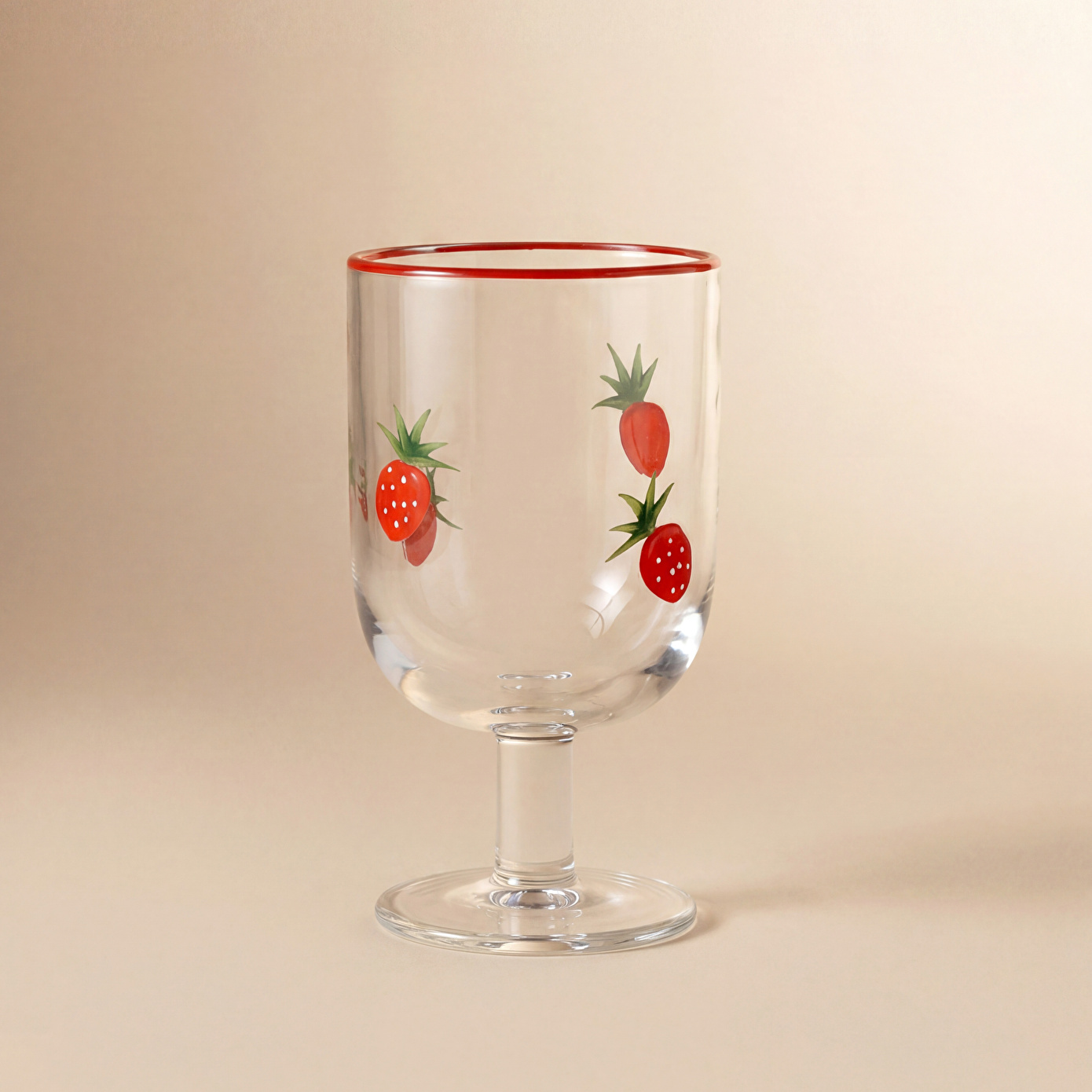Karaca Strawberry Kadeh 390 ml Kırmızı - Karaca Karaca 2 Al 1 Öde