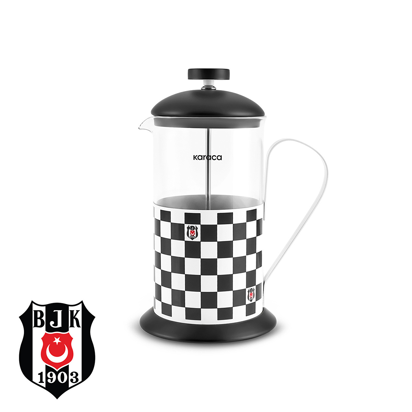 Karaca x Beşiktaş French Press 600 Ml - Karaca Karaca 2 Al 1 Öde