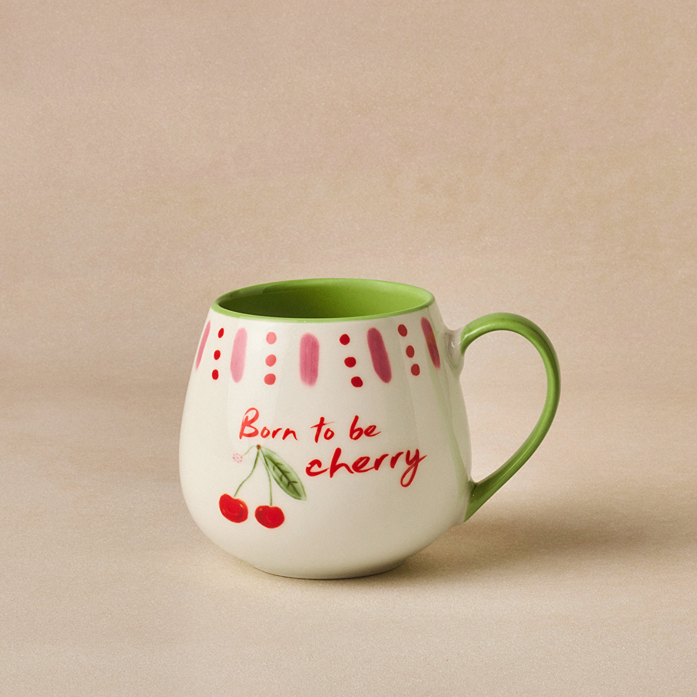 Karaca Cherry Time Kupa Yeşil 355 ml - Karaca Karaca 2 Al 1 Öde
