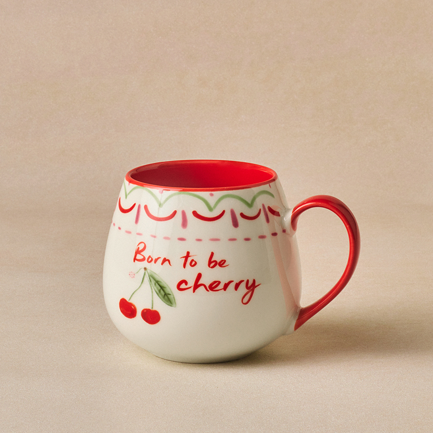 Karaca Cherry Time Kupa Kırmızı 355 ml - Karaca 2 Al 1 Öde