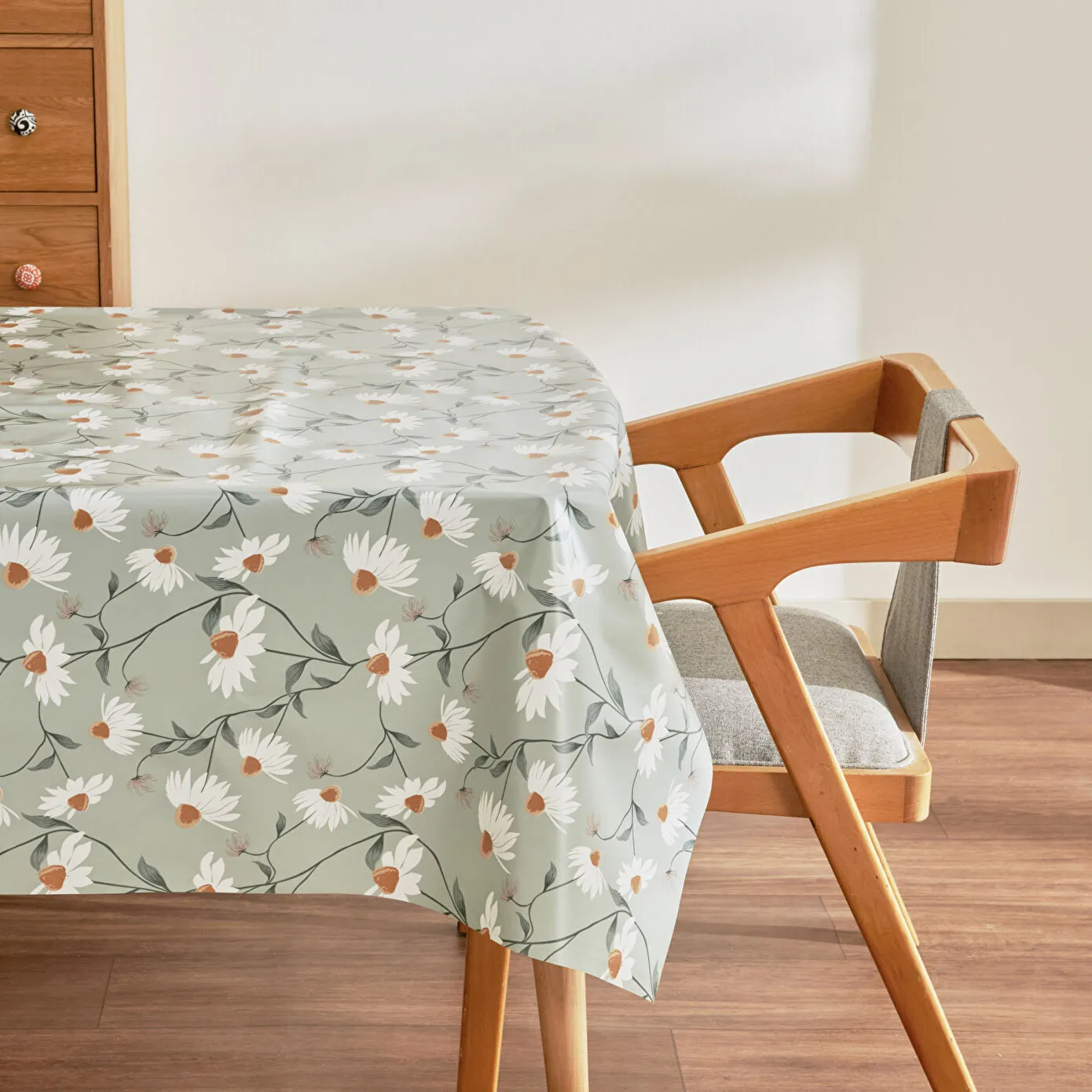 Karaca Home Hera Çiçekli Pvc Masa Örtüsü Yeşil - Karaca Karaca 2 Al 1 Öde