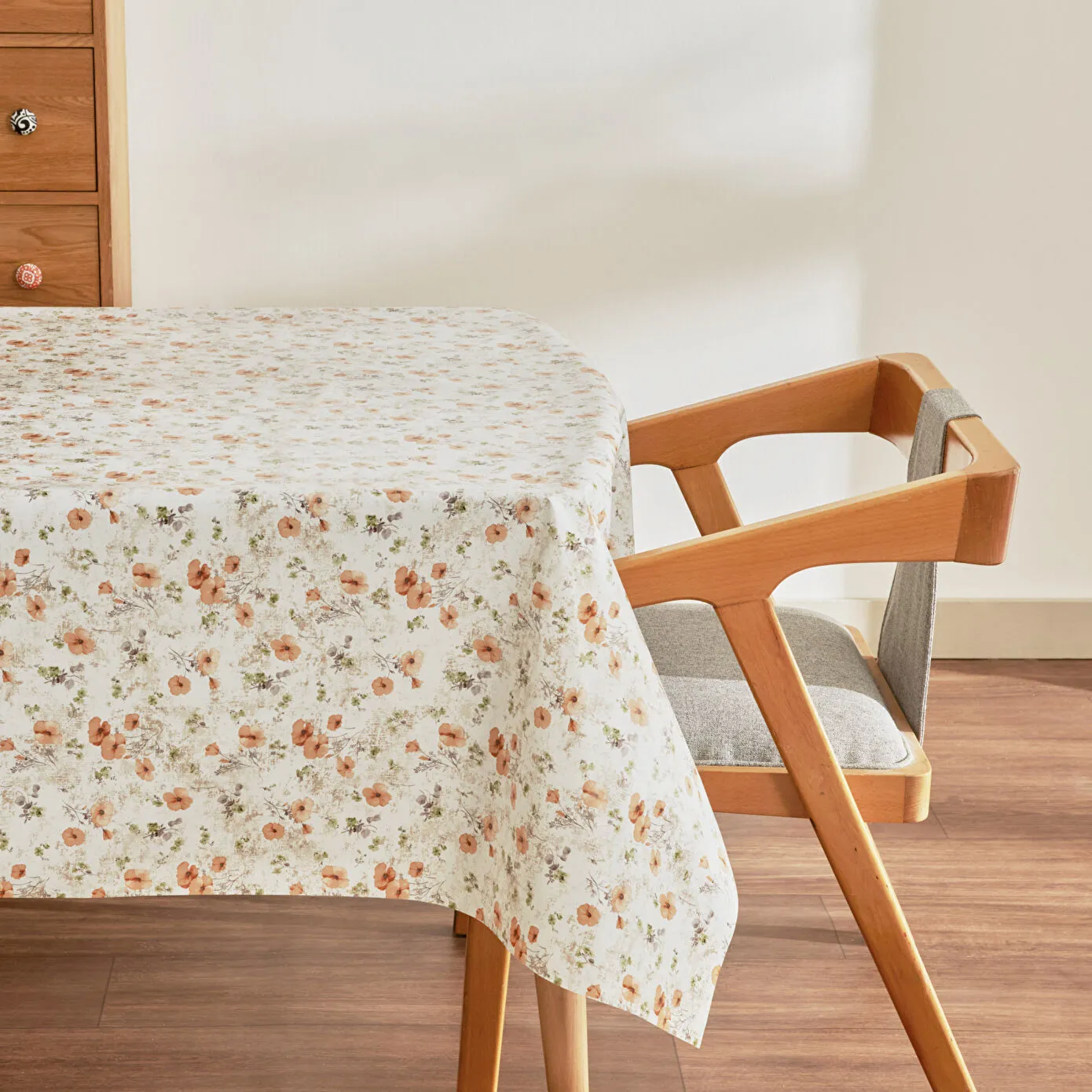 Karaca Home Dora Çiçekli Pvc Masa Örtüsü Turuncu - Karaca Karaca 2 Al 1 Öde
