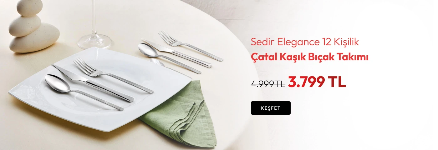 12 Kişilik Çatal Kaşık Bıçak Takımı