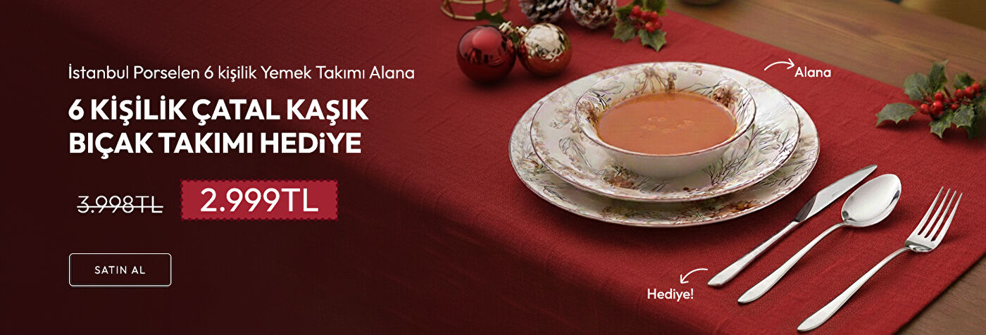 6 Kişilik Çatal Kaşık Bıçak Takımı Hediye