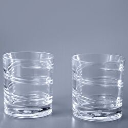 Jumbo Glory Infinite Spin 2'li Çizgili Viski Bardağı 250 ml