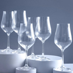 Jumbo Tulıpa Platin Kadeh 6'lı 350 Ml Ayaklı
