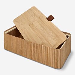 Flying Tiger Copenhagen Büyük Boy Bambu Saklama Kutusu