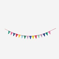 Flying Tiger Copenhagen Çok Renkli Asma Bayrak Doğum Günü Süs