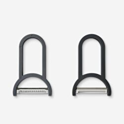 Flying Tiger Copenhagen Paslanmaz Çelik 2'li Gri Sebze Jülyen Soyacağı