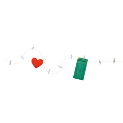 Flying Tiger Copenhagen 10 Adet Mandallı Beyaz Işık Zinciri