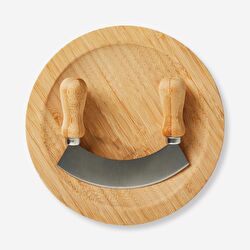 Flying Tiger Copenhagen Ahşap Saplı Doğrayıcı ve Kesme Tahtası Seti