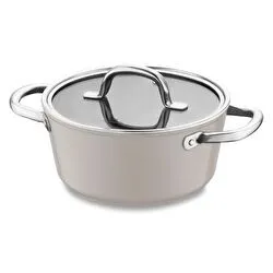 Jumbo Swiss Crystal Bej İndüksiyon Tabanlı Derin Tencere 20 cm