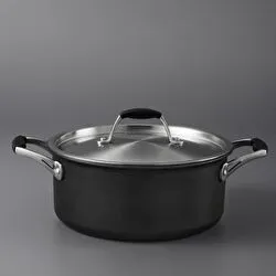 Jumbo New Moment Diamond İndüksiyon Tabanlı Siyah Derin Tencere 24 cm