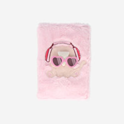 Flying Tiger Copenhagen Kedi Desenli Pembe Peluş A5 Defter