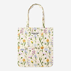 Flying Tiger Copenhagen Çok Renkli Bahar Çiçekleri Bez Çanta