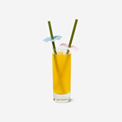 Flying Tiger Copenhagen Pastel Renkli Çiçek Detaylı Pipet Seti