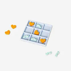 Flying Tiger Copenhagen Bıyık ve Kalp Şekilli Ahşap Üç Taş Oyunu