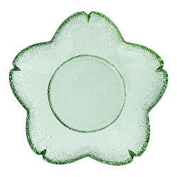 Flying Tiger Copenhagen Yeşil Çiçek Şeklinde Cam Tabak