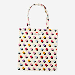 Flying Tiger Copenhagen Çok Renkli Bıyık Desenli Bez Çanta