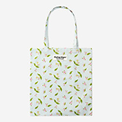 Flying Tiger Copenhagen Kiraz Çiçeği Desenli Mavi Bez Çanta