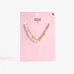 Flying Tiger Copenhagen 2'li İnci Detaylı Gold Kolye Seti