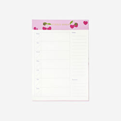 Flying Tiger Copenhagen Kiraz Desenli Pembe Haftalık Planlayıcı B5