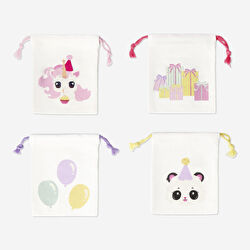 Flying Tiger Copenhagen 4'lü Hayvan Desenli Pamuklu Hediye Çantası Seti