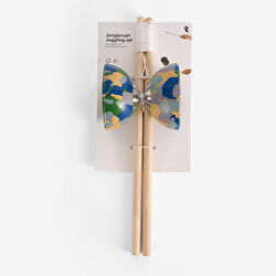 Flying Tiger Copenhagen Mavi Ahşap Lastikli Diabolo Seti