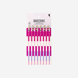 Flying Tiger Copenhagen Pembe Çizgili Haftalık Planlayıcı Not Defteri