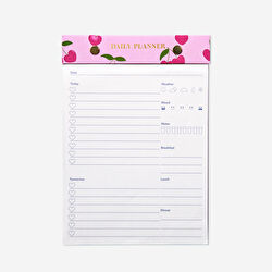 Flying Tiger Copenhagen Kiraz Desenli Pembe Günlük Planlayıcı Not Defteri