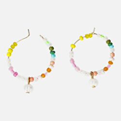 Flying Tiger Copenhagen İncili Boncuk Detaylı Küçük Halka Küpe