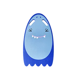 Flying Tiger Copenhagen Mavi Köpek Balığı Şeklinde Sörf Tahtası