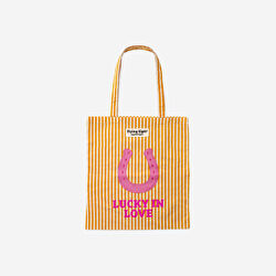 Flying Tiger Copenhagen Sarı Çizgili Şans Temalı Bez Çanta