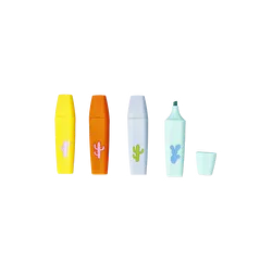 Flying Tiger Copenhagen 4'lü Kaktüs Detaylı Fosforlu Kalem