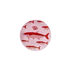 Flying Tiger Copenhagen Pembe Balık Desenli Seramik Tabak
