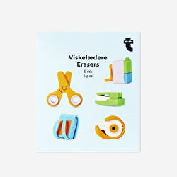 Flying Tiger Copenhagen 5'li Kırtasiye Gereçleri Şeklinde Silgi