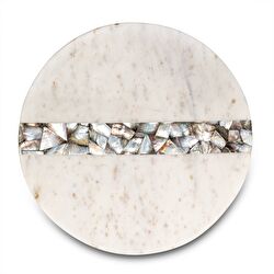 Jumbo Romano Mermer Servislik 14x14x1.76 cm Beyaz