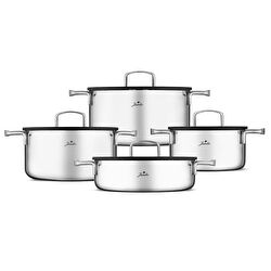 Jumbo Weston 3PLY 8 Parça İndüksiyon Tabanlı Paslanmaz Çelik Tencere Seti