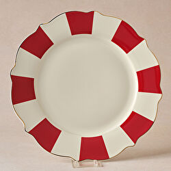 Karaca New Romantic Kalın Çizgili Servis Tabağı 27 cm Siyah