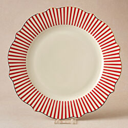 Karaca New Romantic İnce Çizgili Servis Tabağı 27 cm Siyah