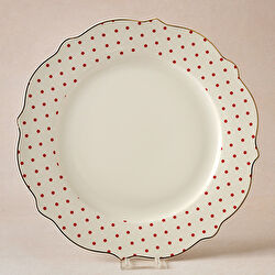 Karaca New Romantic Puantiyeli Servis Tabağı 27 cm Siyah