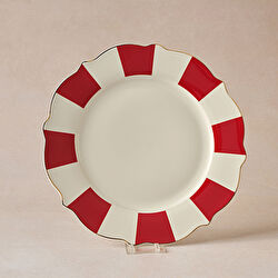 Karaca New Romantic Kalın Çizgili Pasta Tabağı 21 cm Siyah