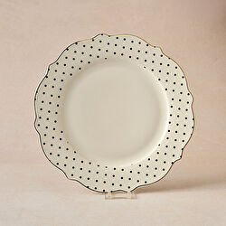 Karaca New Romantic Puantiyeli Pasta Tabağı 21 cm Kırmızı 